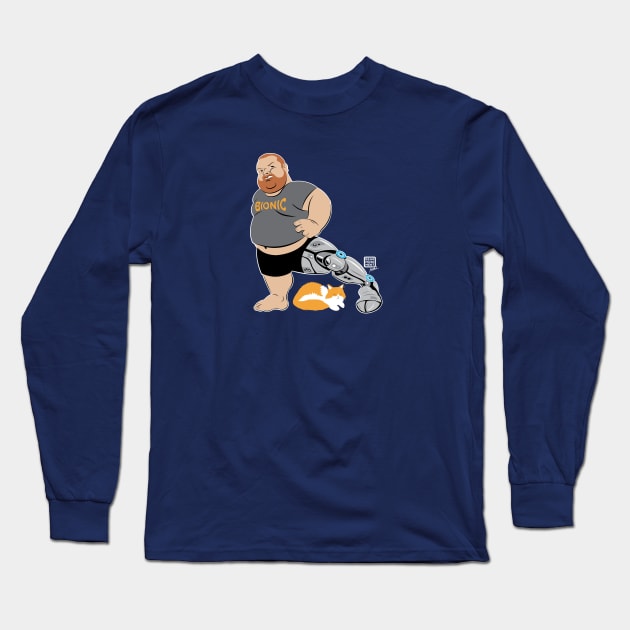 Bionic Justin and Biscuit! Long Sleeve T-Shirt by BEarMUSEMENT